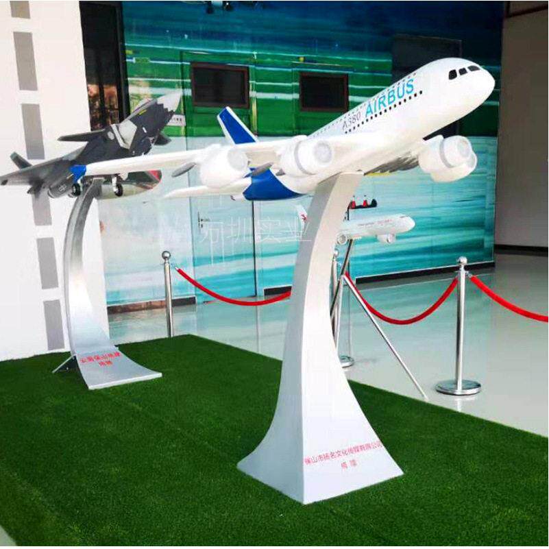 A380国航树脂玻璃钢大型仿真飞机摆件军事基地展览模型制作厂家