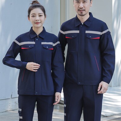 春秋工作服套装汽修工作服男装劳保服长袖上衣耐磨工装厂服定制