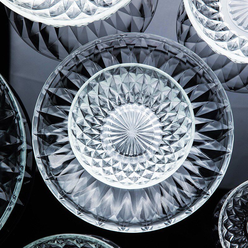 无铅玻璃大号水果盘透明客厅家用欧式简约茶几干果盘沙拉碗包邮