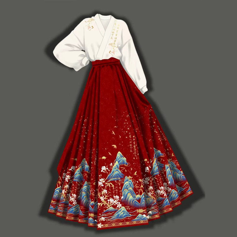 马面裙敬酒服新娘2024新款新中式国风婚服红色结婚订婚礼服女秋冬