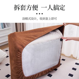 毛毛虫沙发专用脚踏套罩全包式麂皮绒可拆洗防尘防滑冬季懒人定制