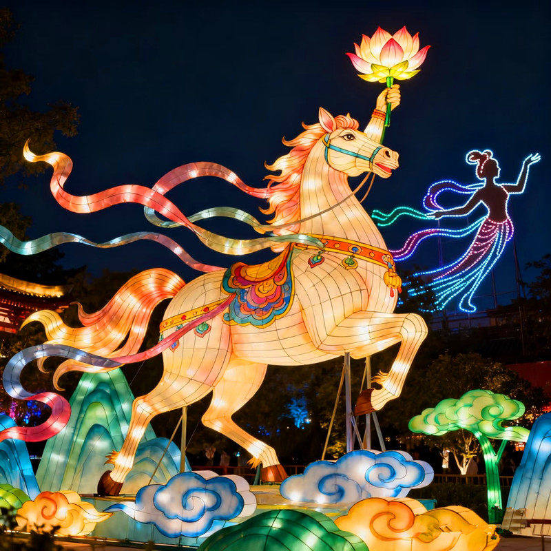 工厂定制大型2026马年花灯彩灯美陈春节户外造型灯光节秀景区摆件,节庆用品/礼品,花灯,淘宝优惠券,粉丝福利购,淘宝优惠卷
