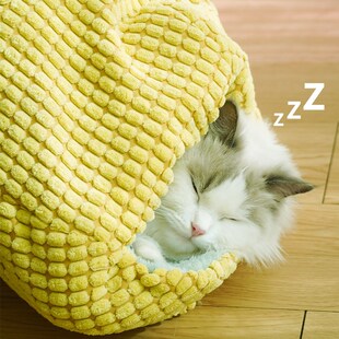 吉仔仔猫咪隧道宠物秋冬季保暖多用猫窝茄子玉米钻洞玩具宠物用品
