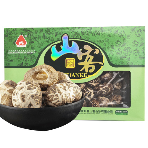 山客山珍花菇250g盒装干菌子干货