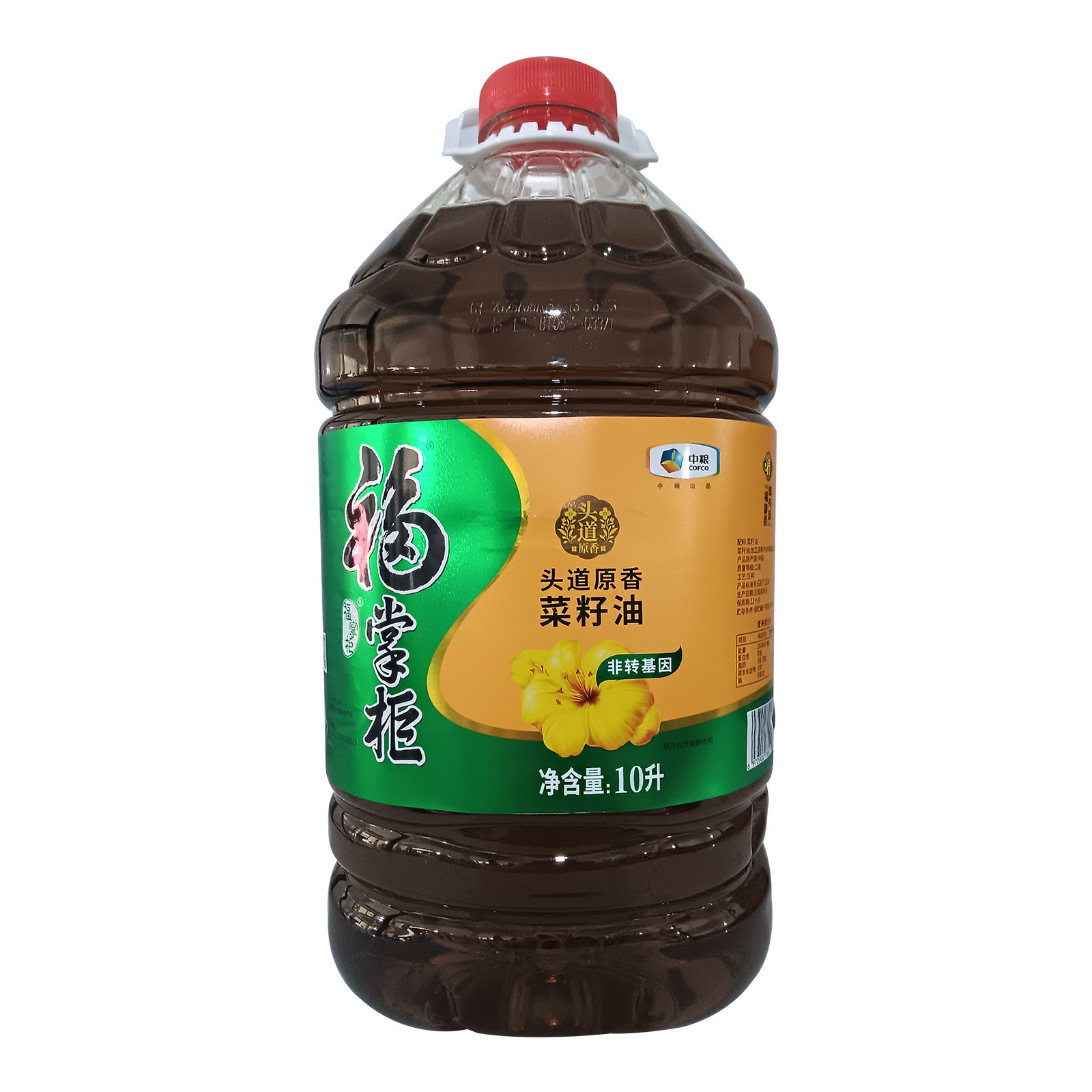 福掌柜头道原香菜籽油10L四川食用油菜油