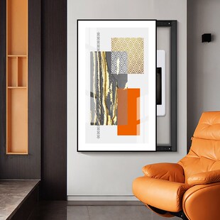 电表箱晶瓷画镶钻装饰画几何图像客厅背景墙挂画开关盒遮挡壁画