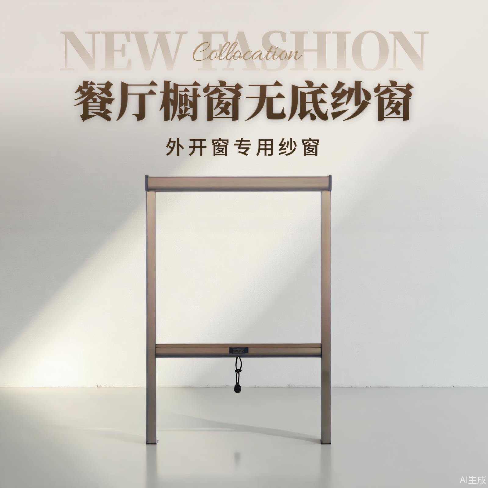 定做卷筒式卷轴隐形纱窗 厨房餐厅出口无底款 上下拉定制纱窗