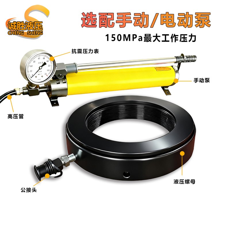 HMV10E-200E 液压螺母 轴承安拆专用 电动手动退卸套锁紧螺母HMVC