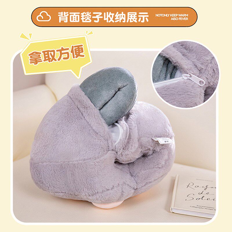 可爱猫爪暖手抱枕被子两用办公室靠垫午睡枕毯子三合一车用靠枕女