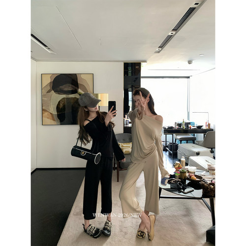 WENWAN懒人模式垂顺软糯女套装