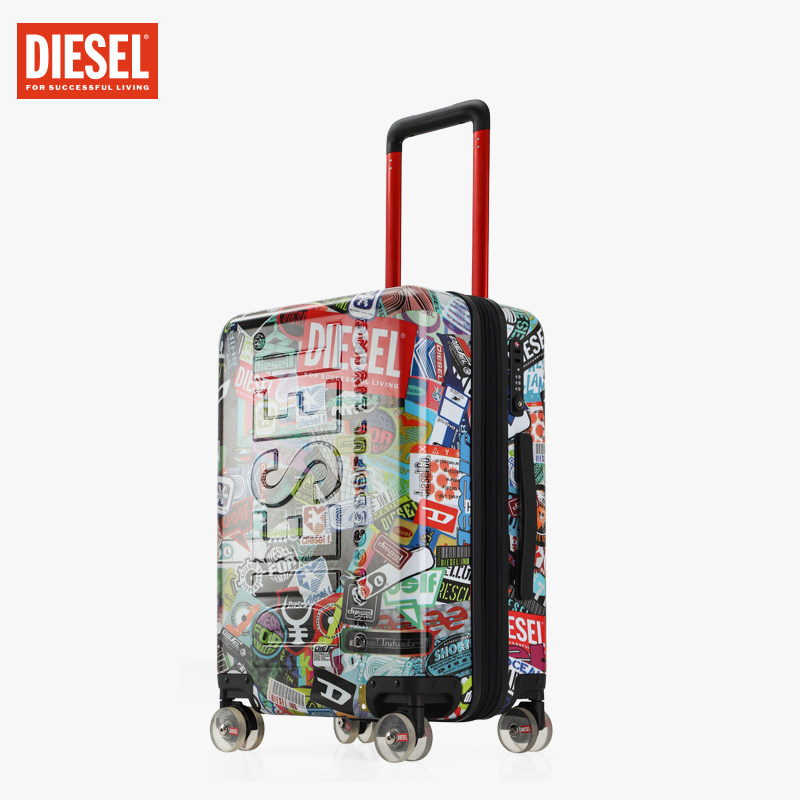 Diesel迪赛涂鸦印花潮流PC行李箱万向轮拉杆密码时尚旅行箱可登机
