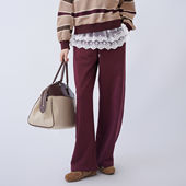 2026春装 纯色抽绳长裤 新款 子卫裤 艾蜜丰休闲裤 百搭阔腿裤 裤 时尚 女