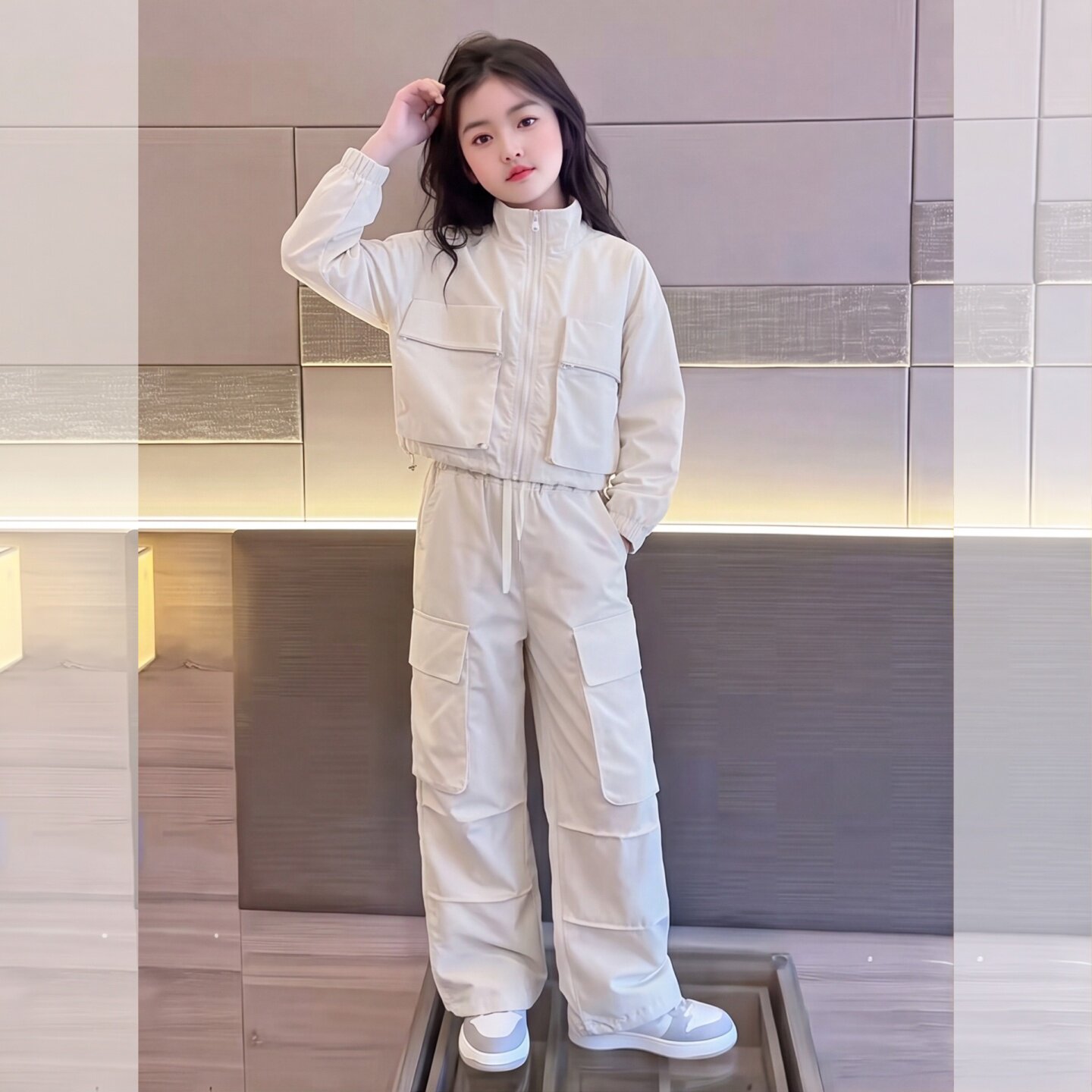 女童套装春秋款2026新款洋气中童