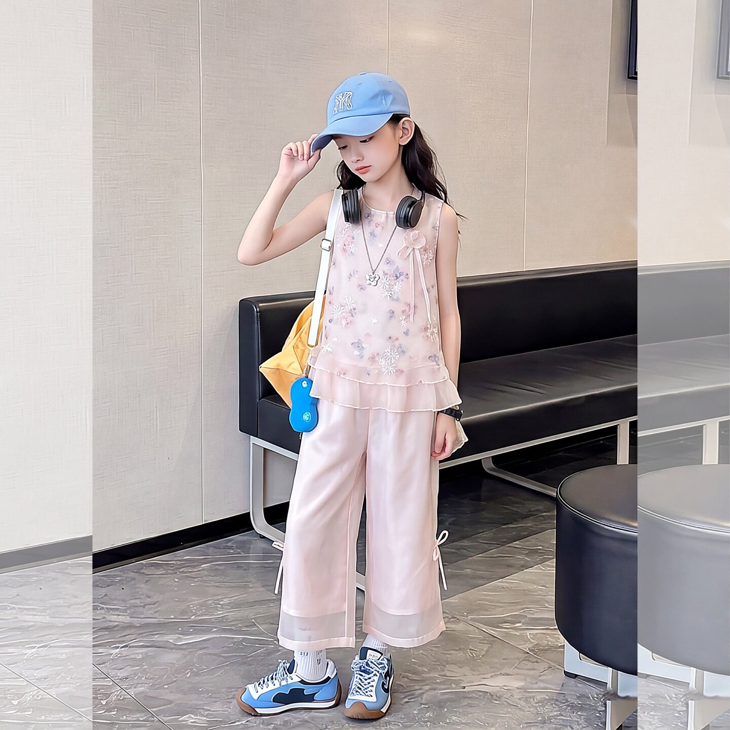 女童新中式套装夏季薄款2026新款