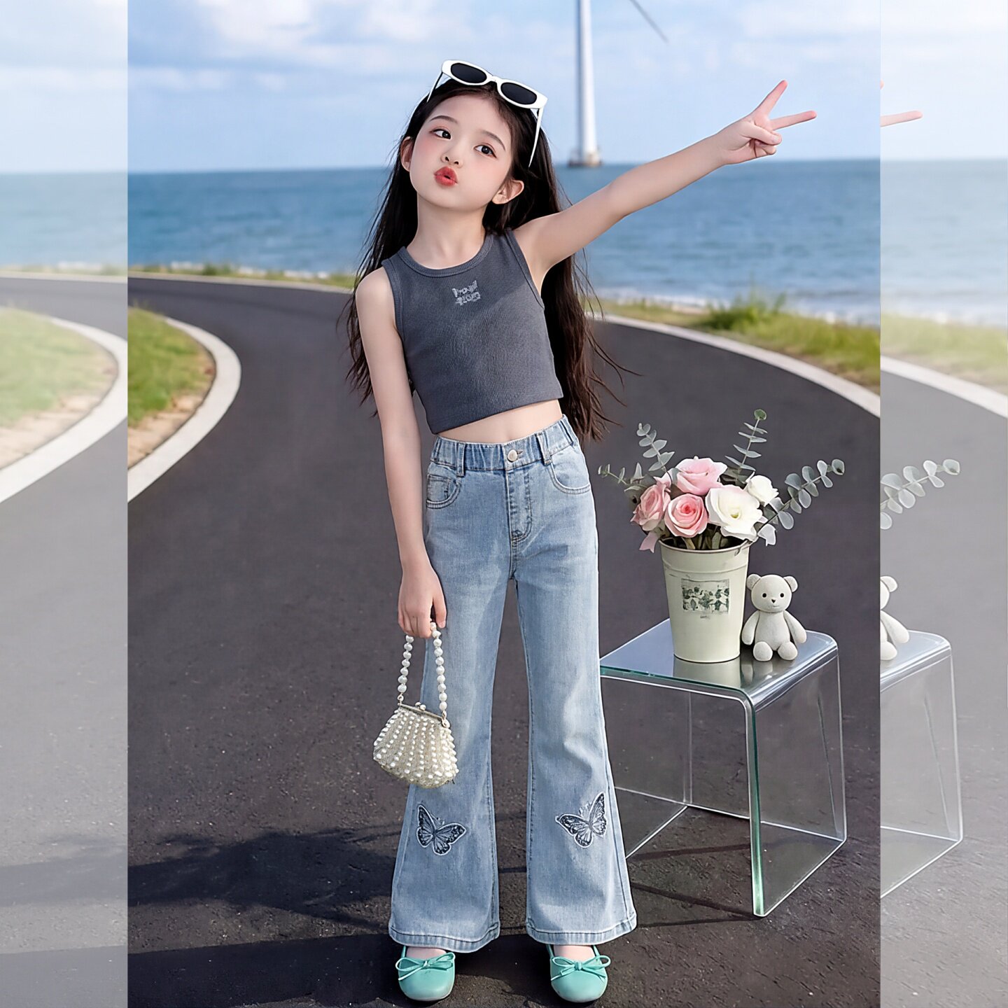 女童夏季裤子外穿2026新款中大童