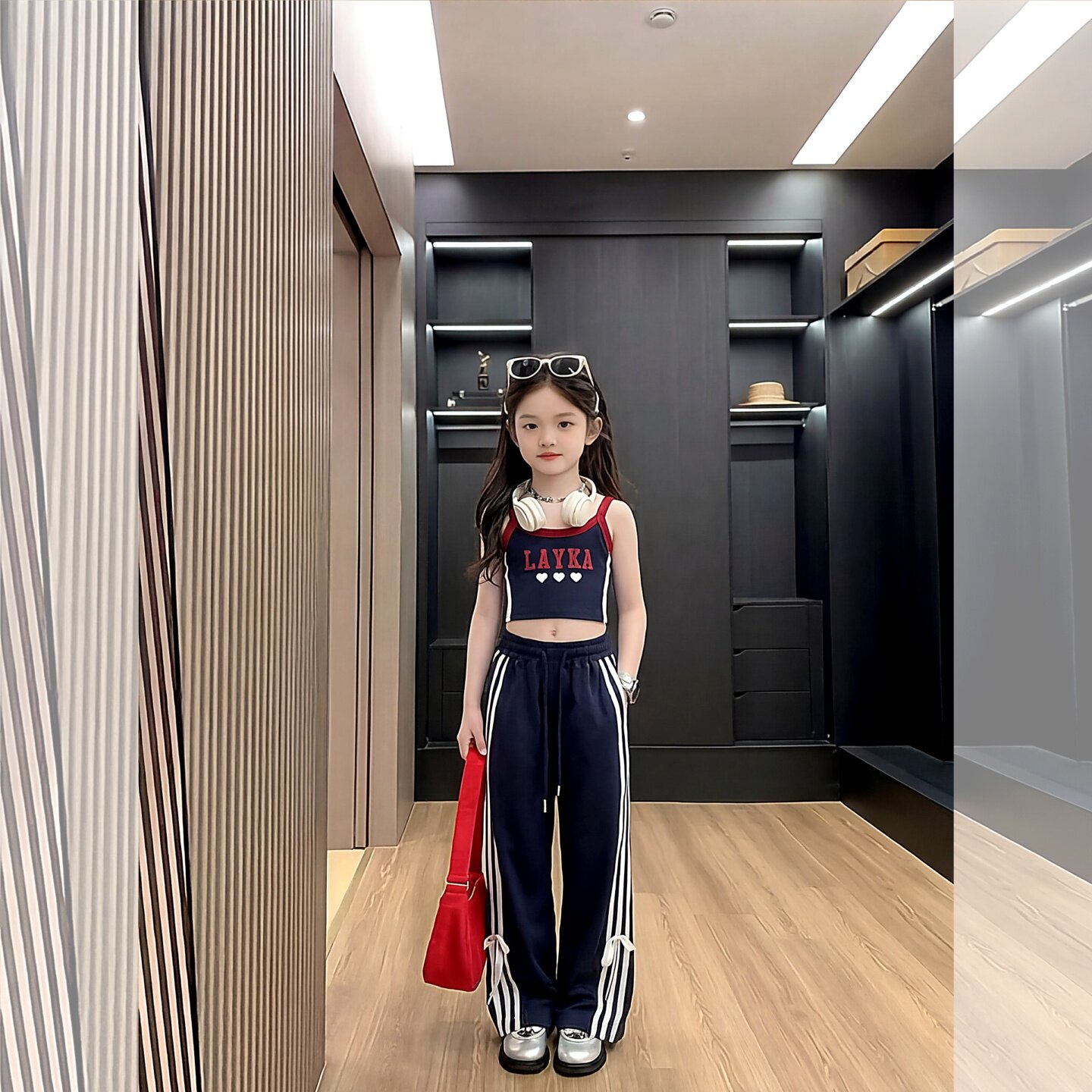 女童夏季裤子儿童街舞爵士舞工装