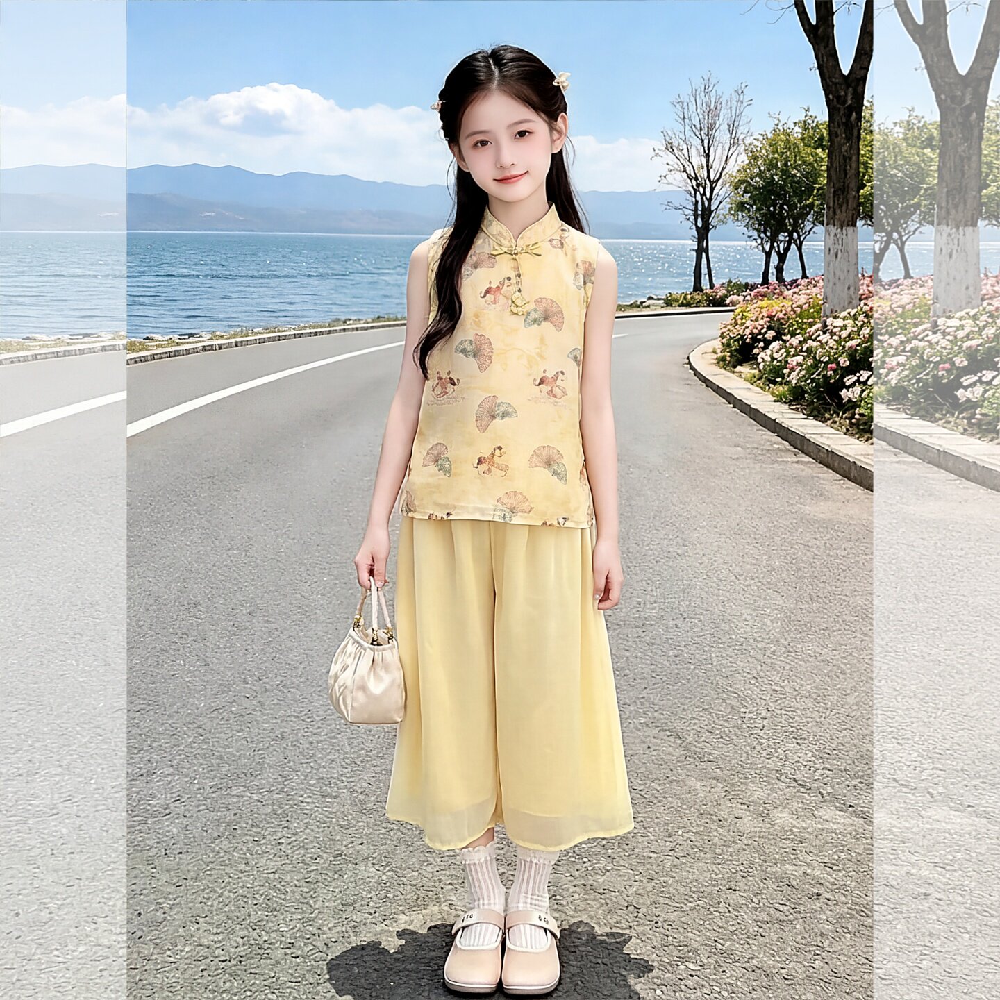 女童夏季新中式国风套装改良