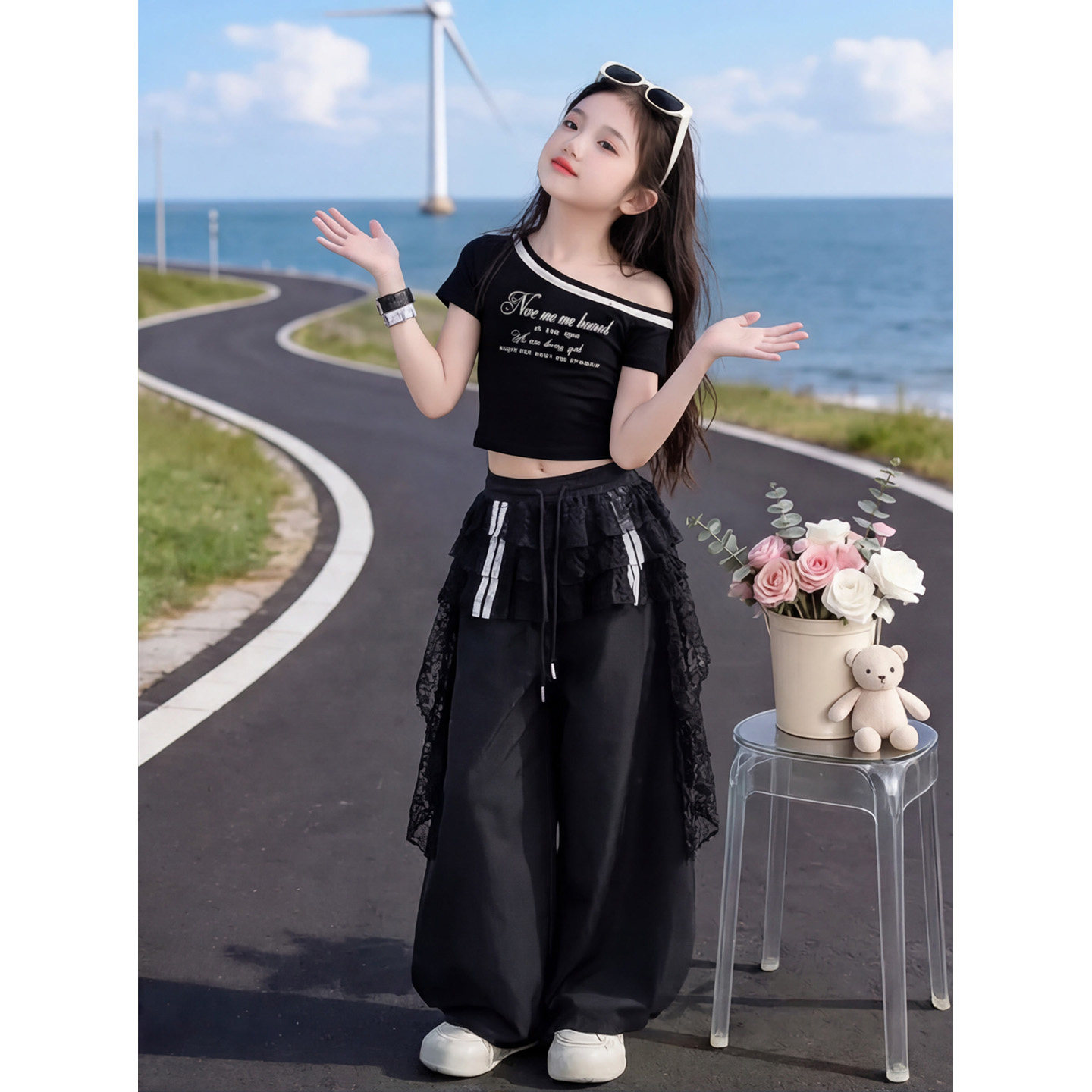 女童爵士舞表演套装2026新款夏季