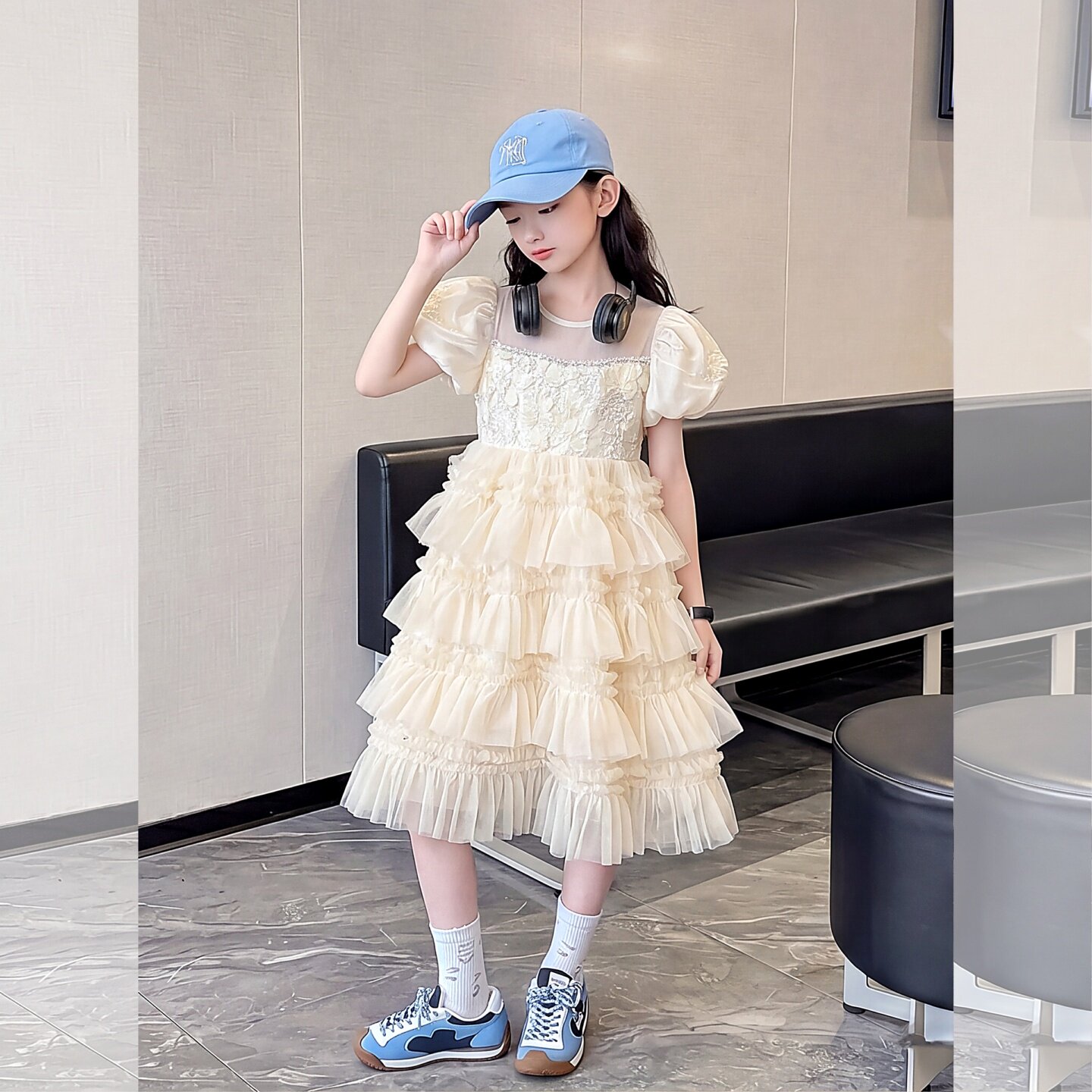 女大童连衣裙2026夏季时尚新款女