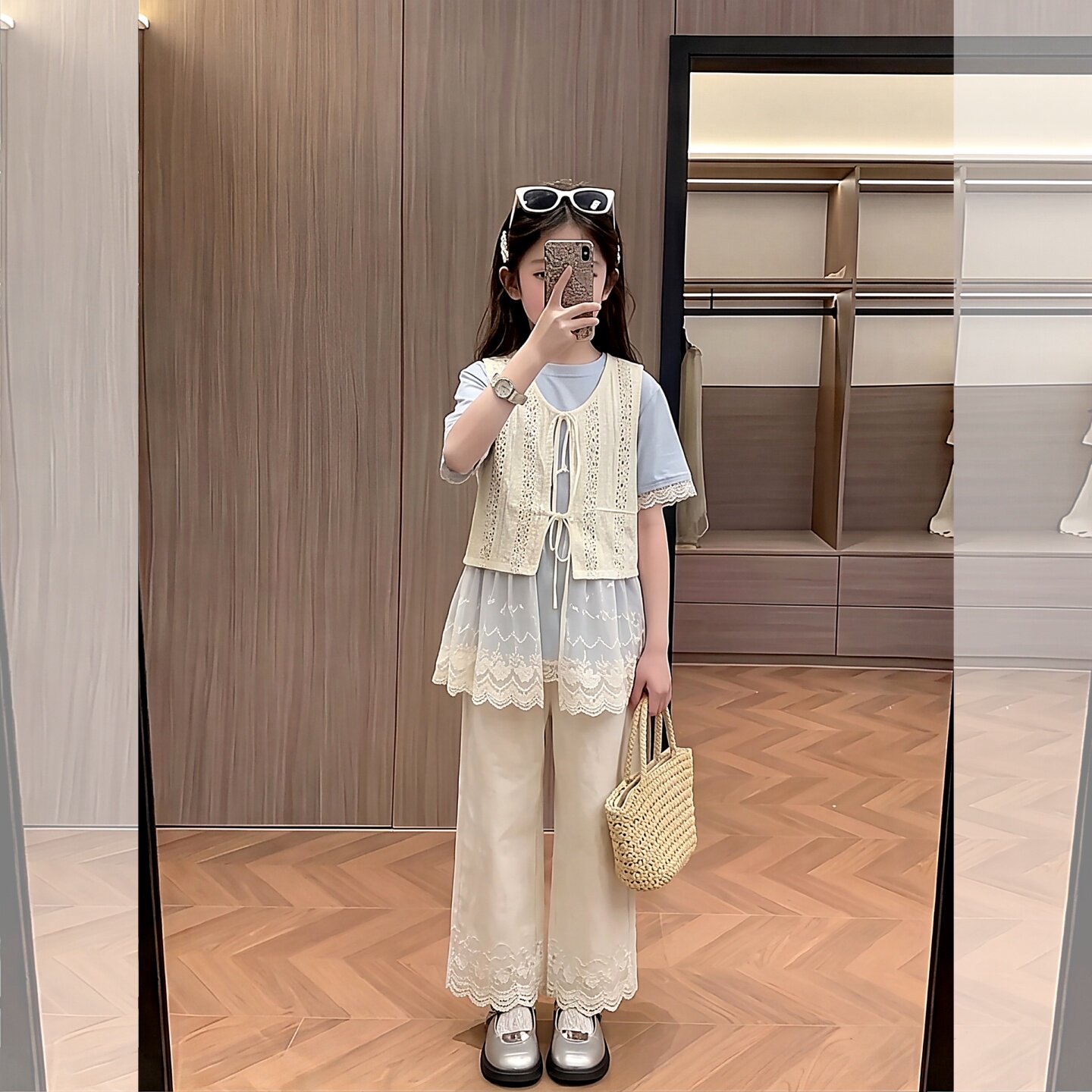 女童夏套装2026新款儿童夏装洋气