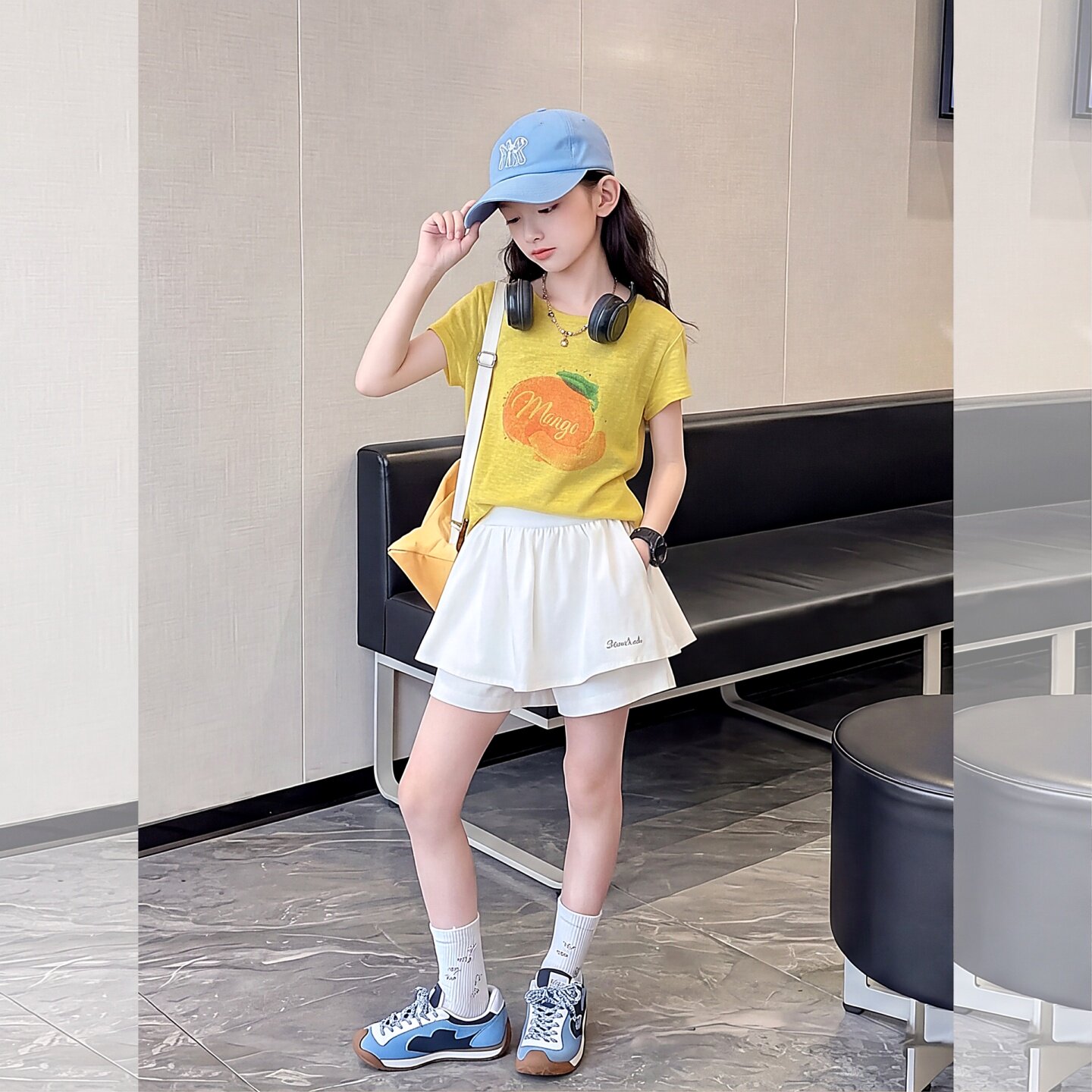 女童夏季运动套装2026新款多巴胺