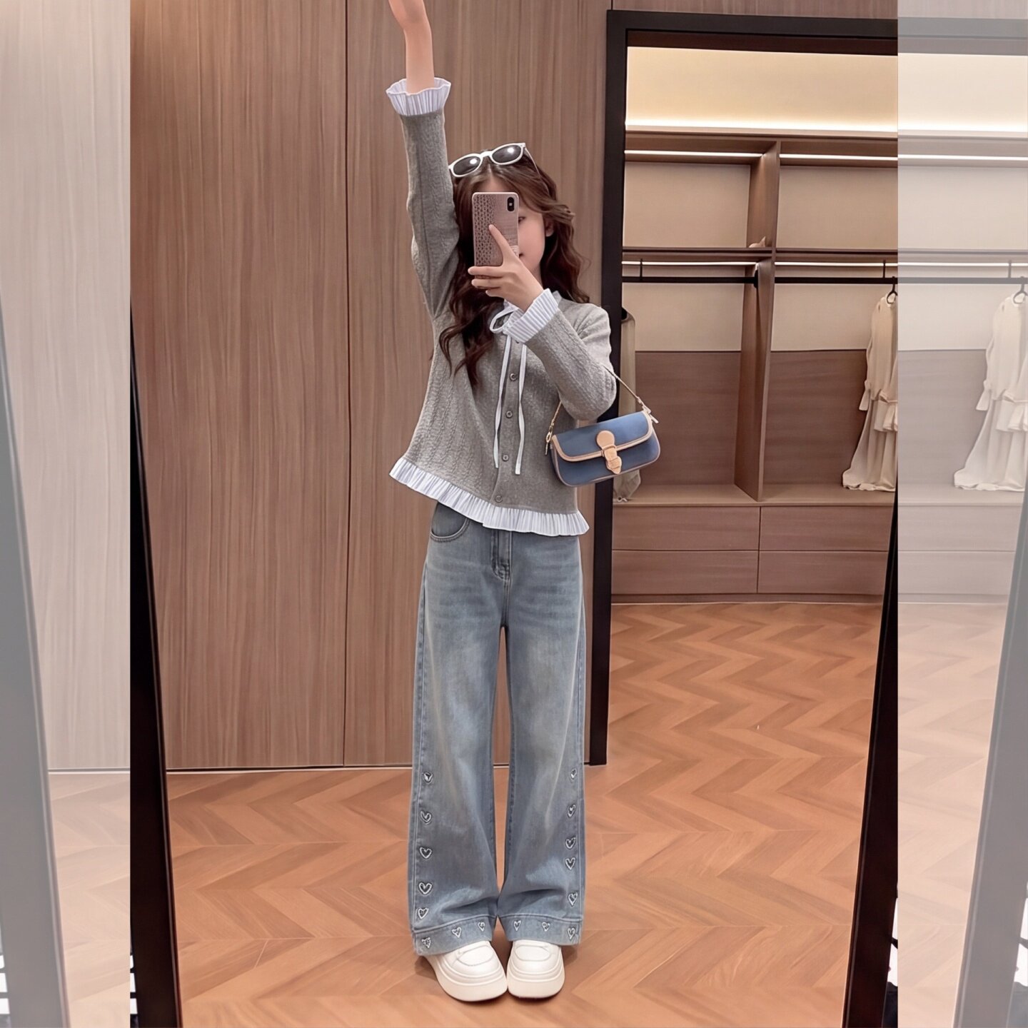 女童秋季儿童蝴蝶结针织开衫秋季