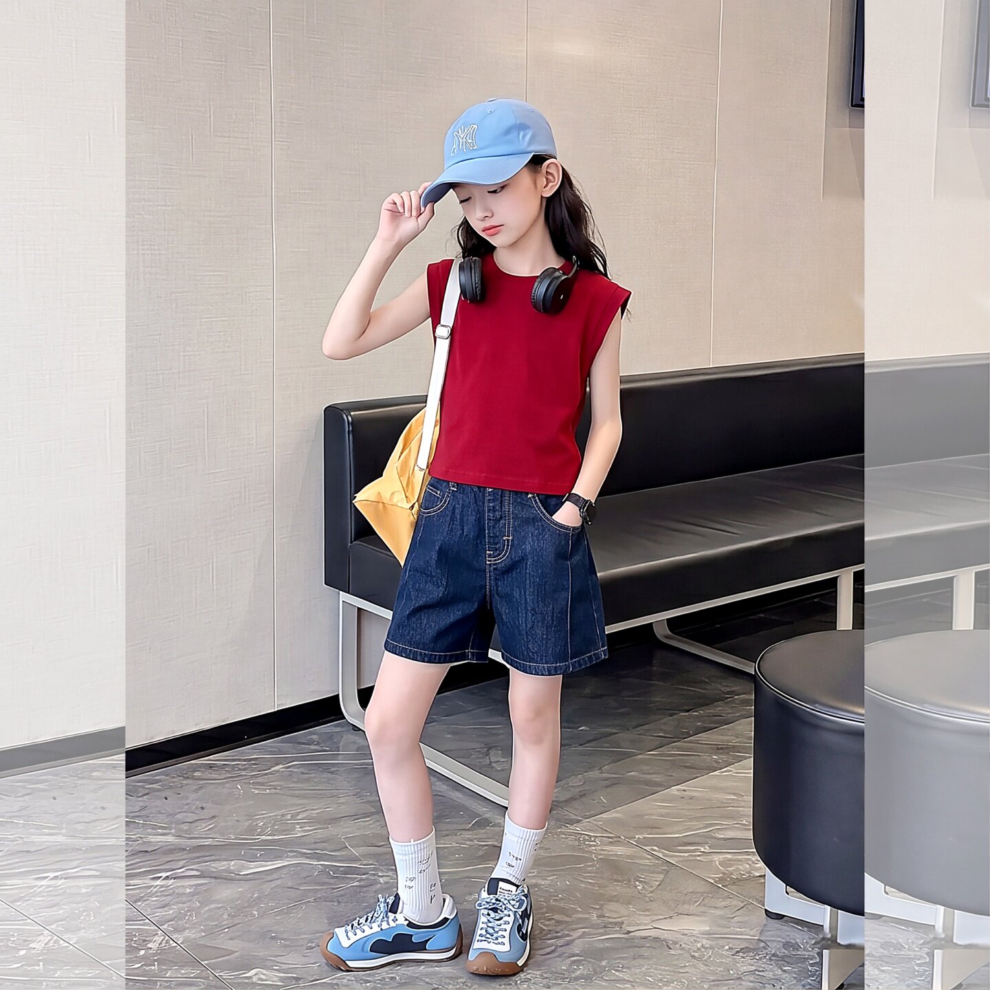 现货女童套装2026新款夏薄款儿童