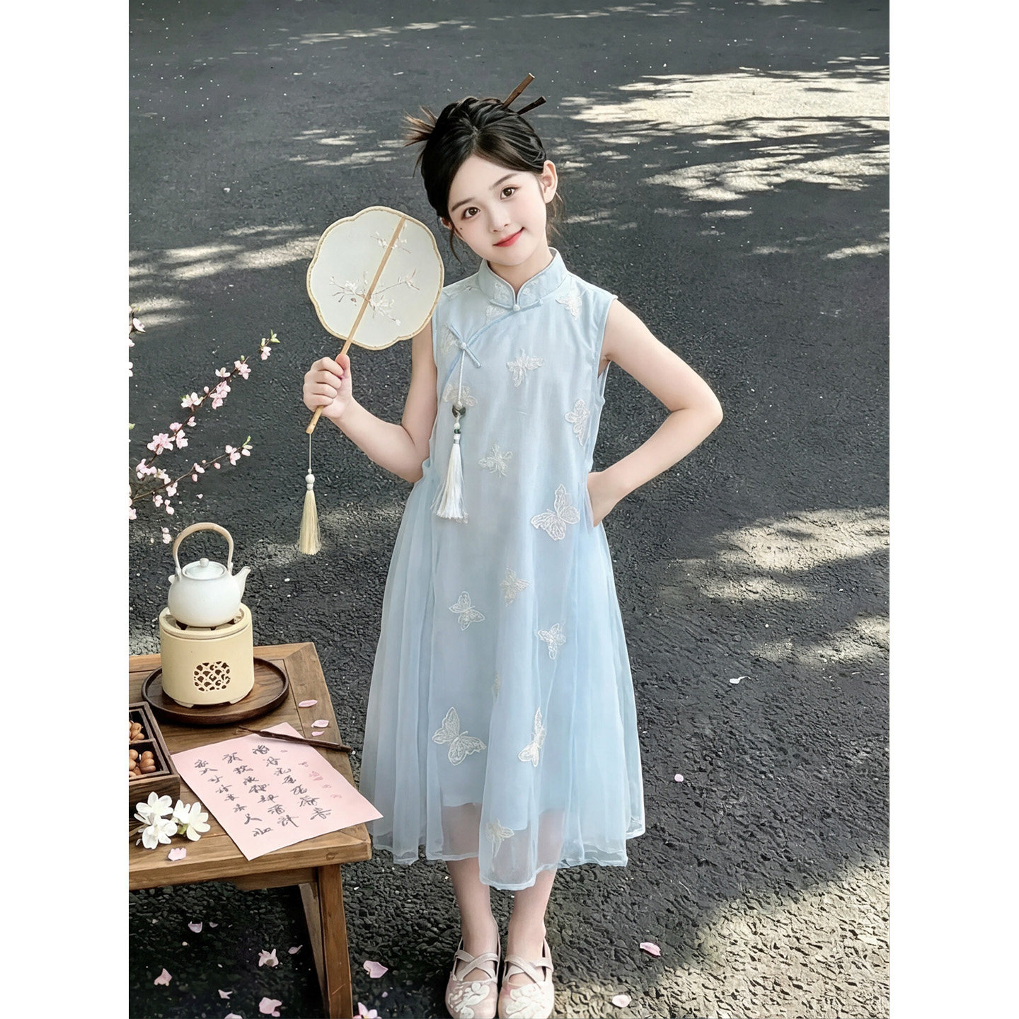 女童夏款旗袍连衣裙2026夏季新款大儿童新中式公主裙国风汉服裙子