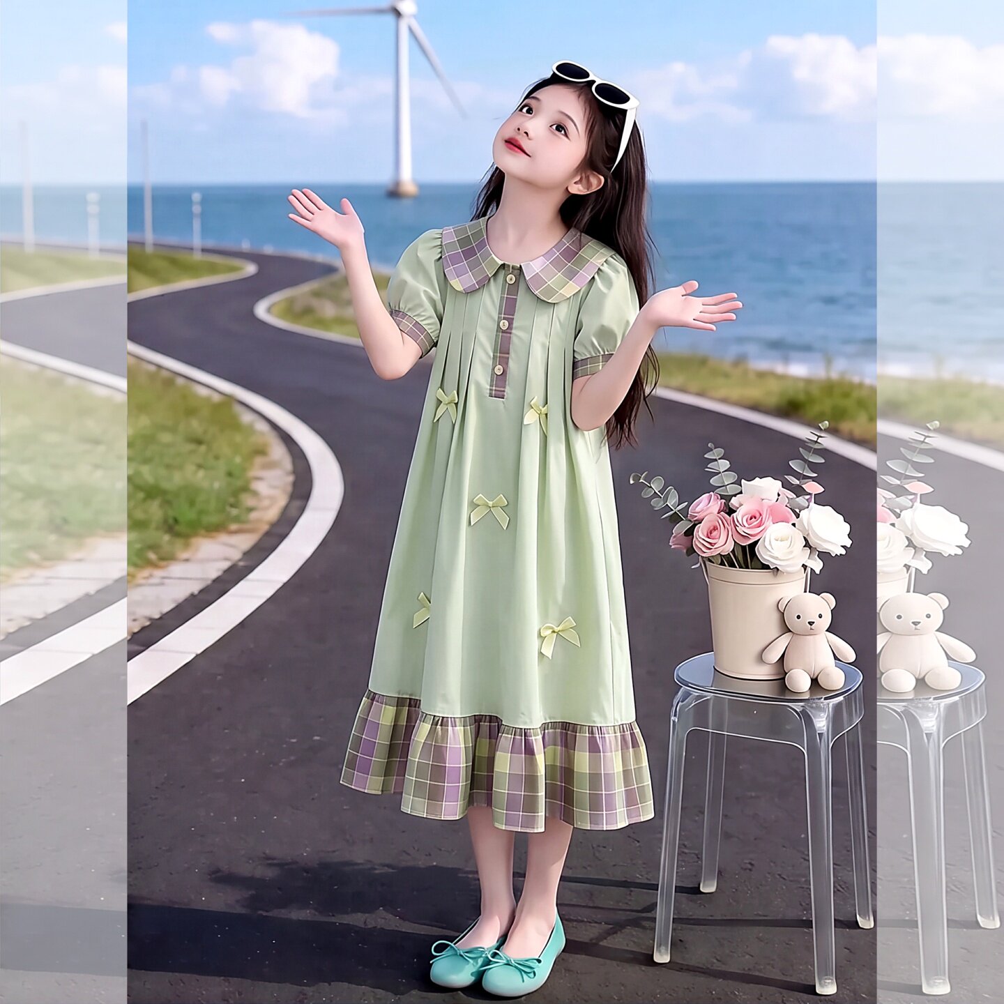 女童连衣裙夏季2026新款中大童女