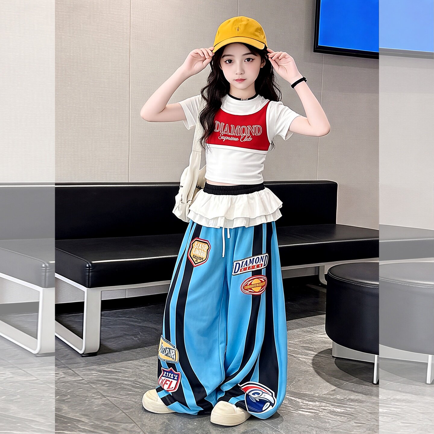 少儿jazz爵士舞演出服时髦潮酷女