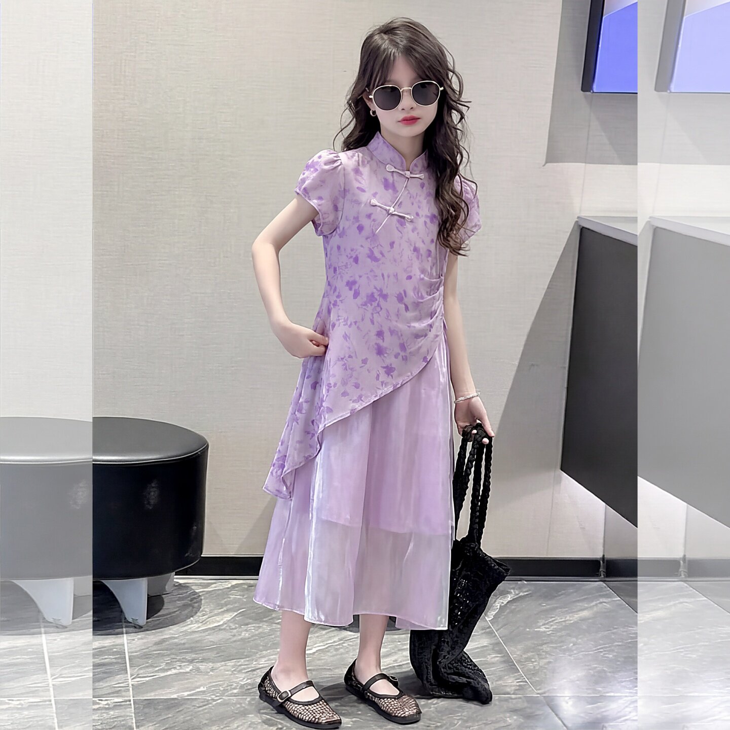 女童唐装夏季新中式2026新款洋气