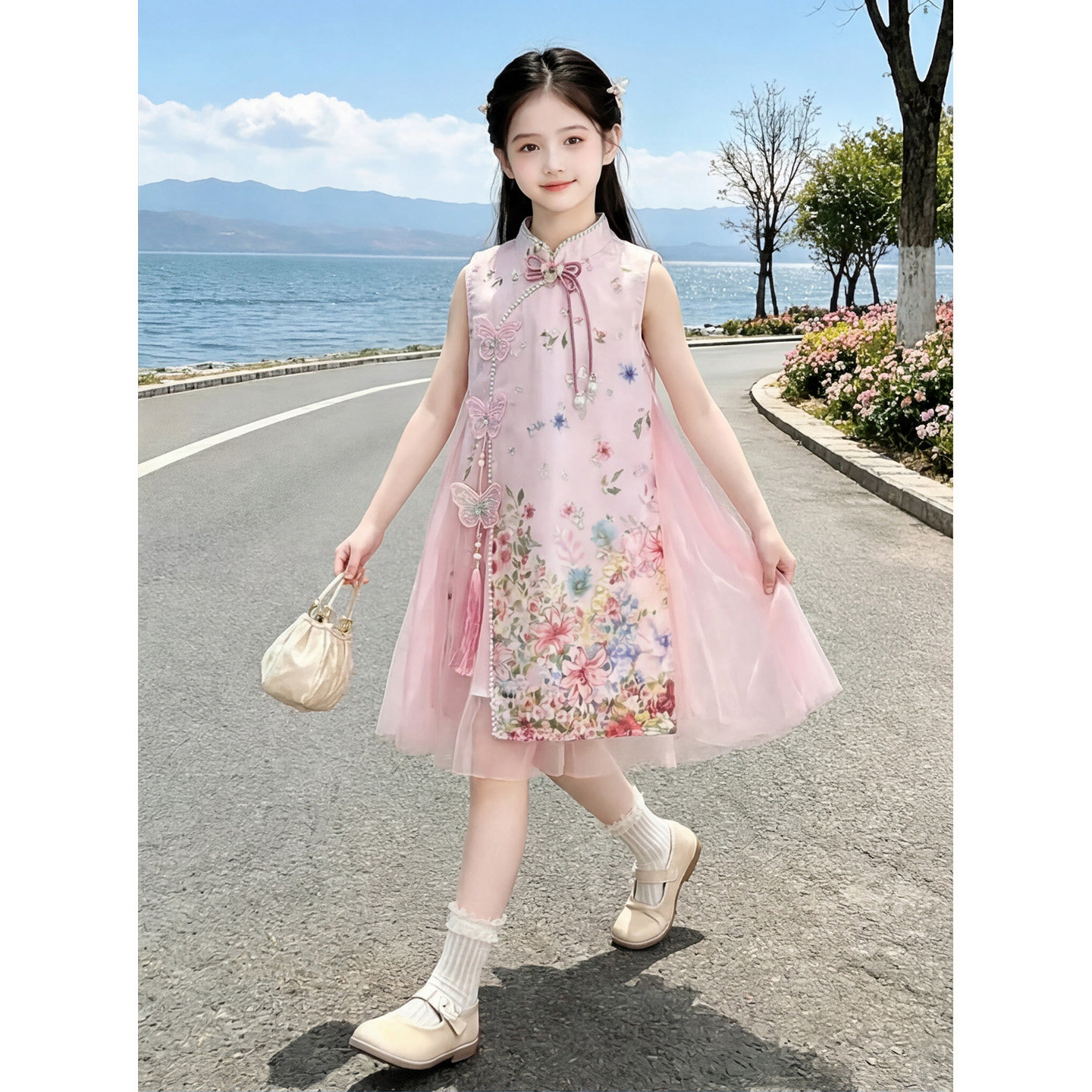 汉服女童夏季2026新款洋气儿童时髦国风汉服女孩夏装网红公主裙潮