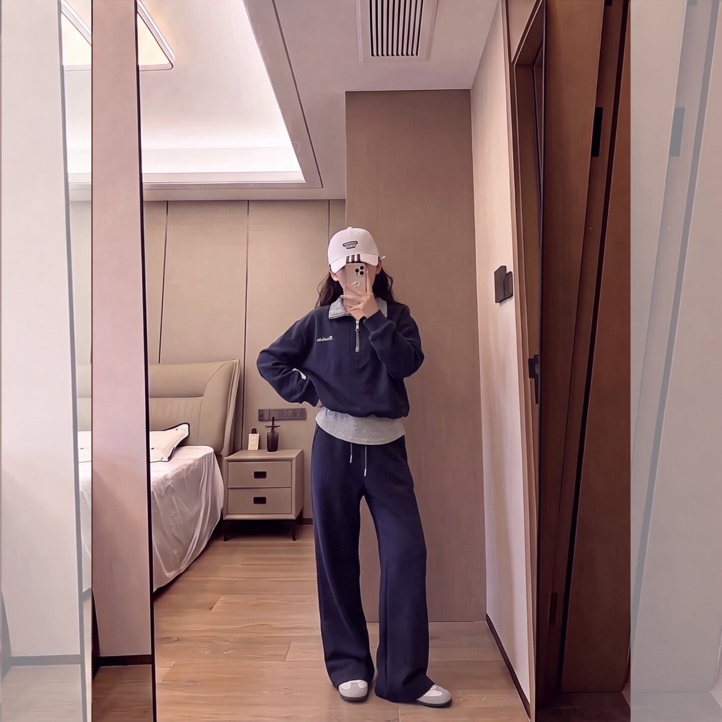 女童假两件连帽卫衣套装秋季2026