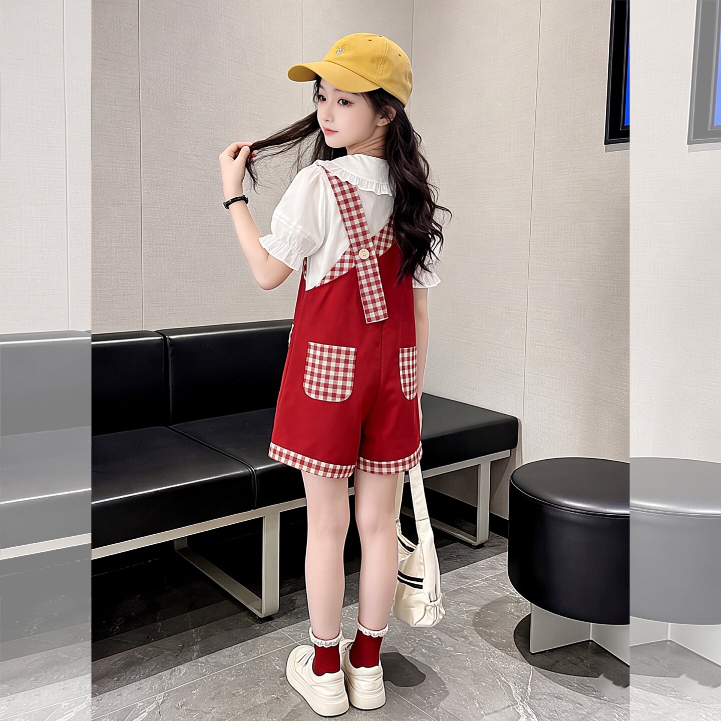 童装女童夏装背带裤套装2026新款