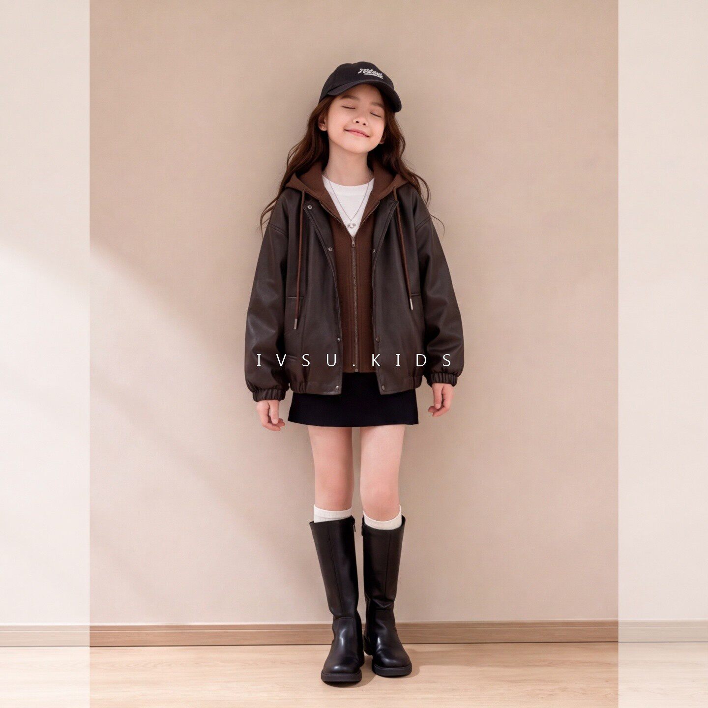 2026秋冬新款韩版女童皮衣外套宽