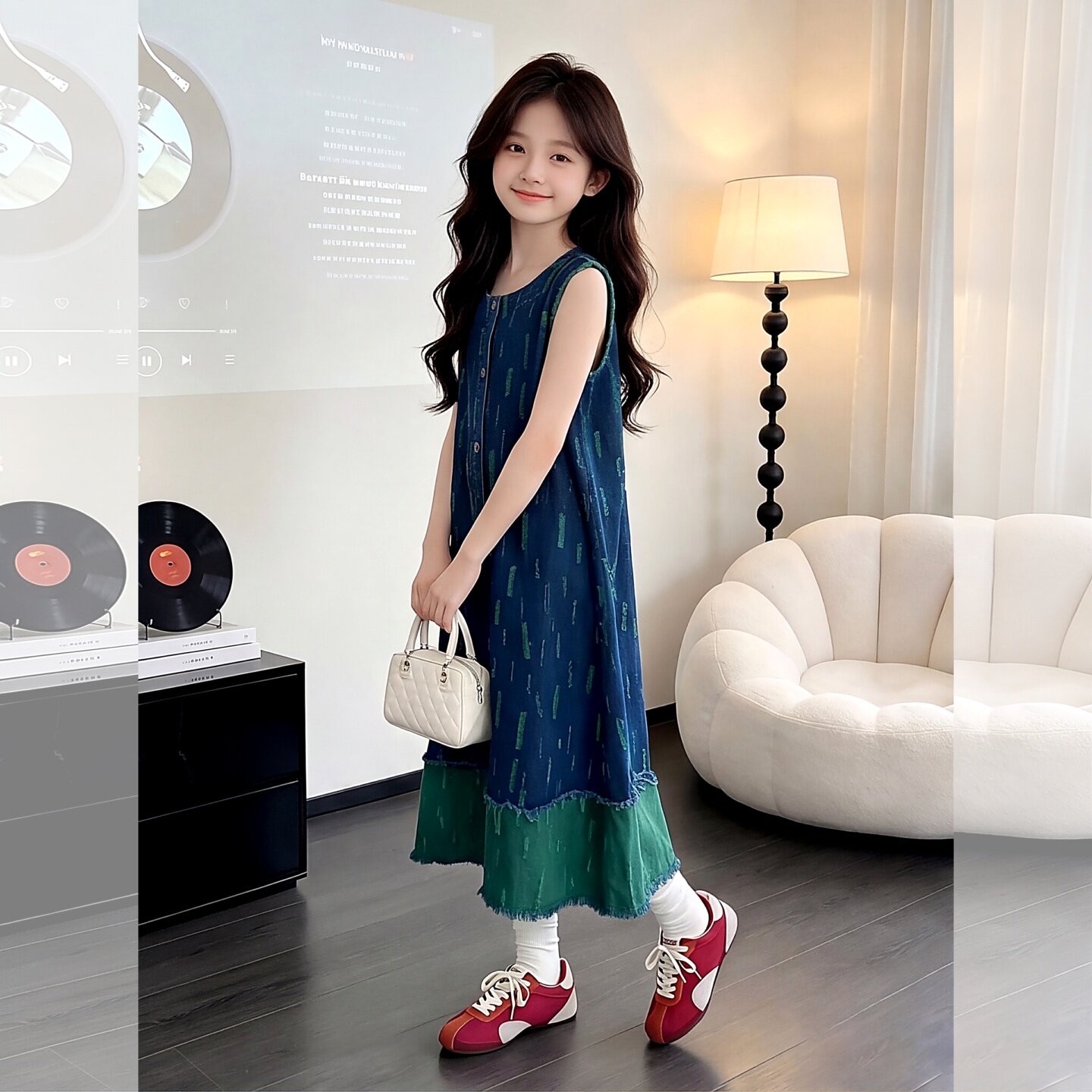 女童裙子夏装三件套2026年新款童
