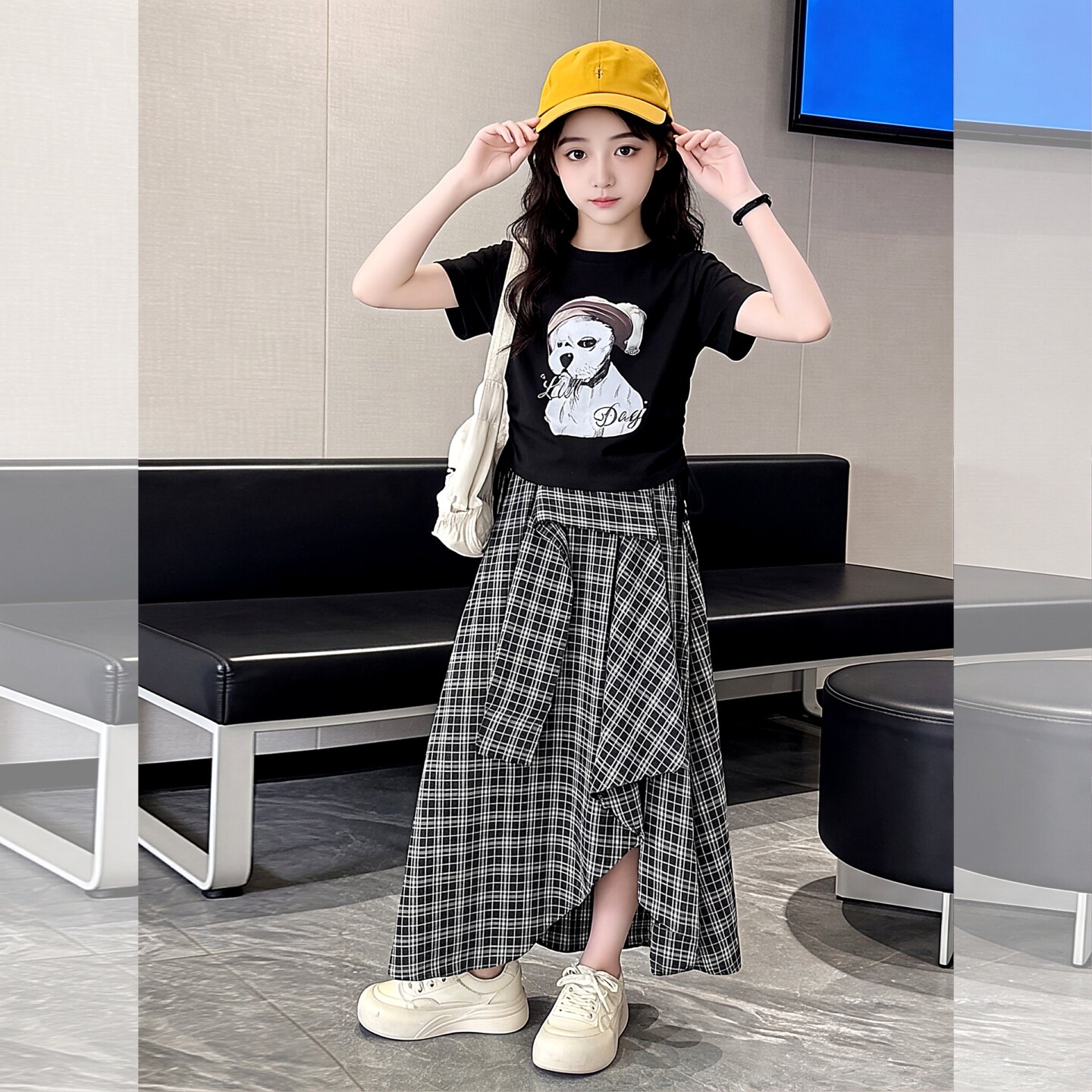 韩版小狗印花2件套夏季女童2026/