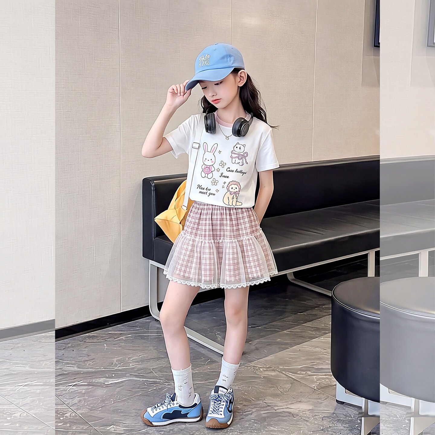 女童夏季T恤套装2026新款儿童洋6