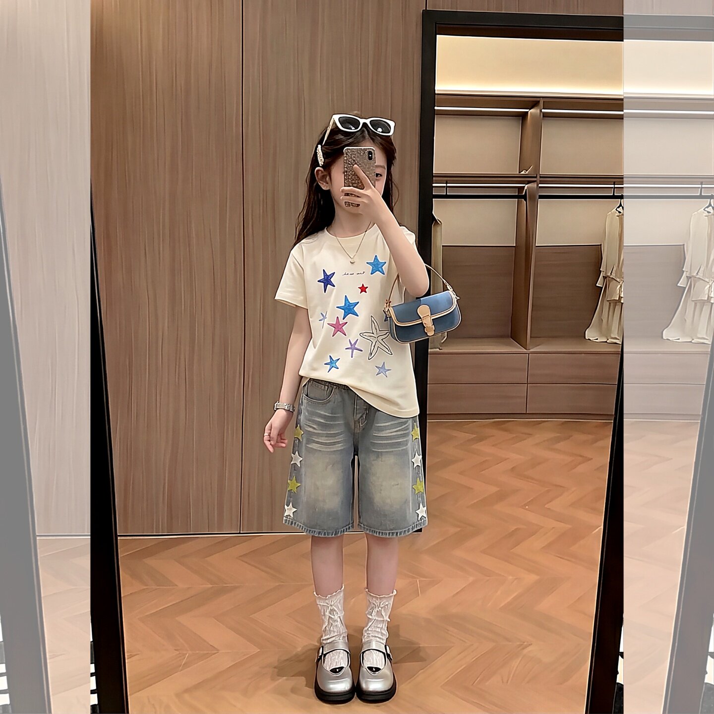 女童美式套装新款儿童夏装海星女
