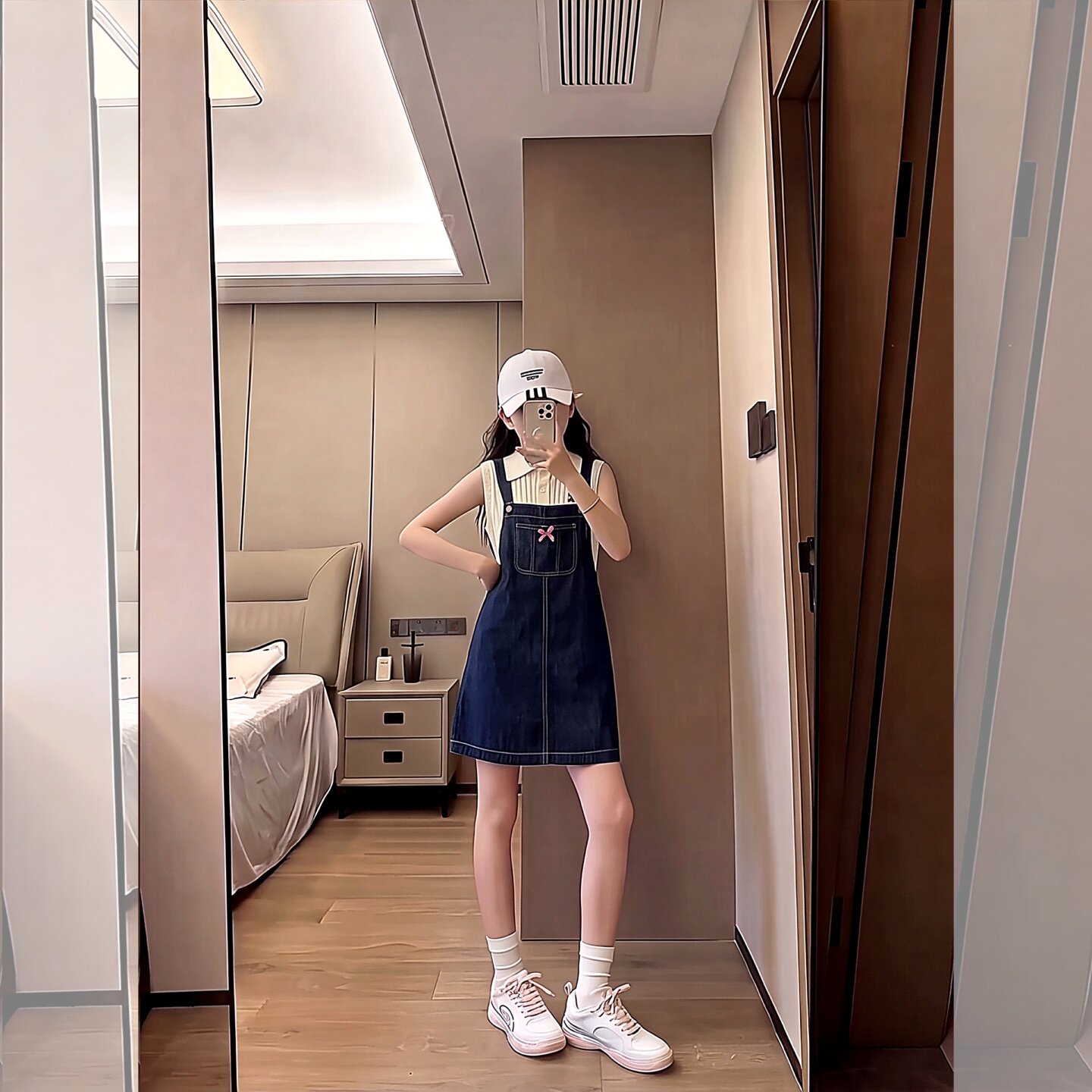 女童牛仔背带裙套装2026新款夏季
