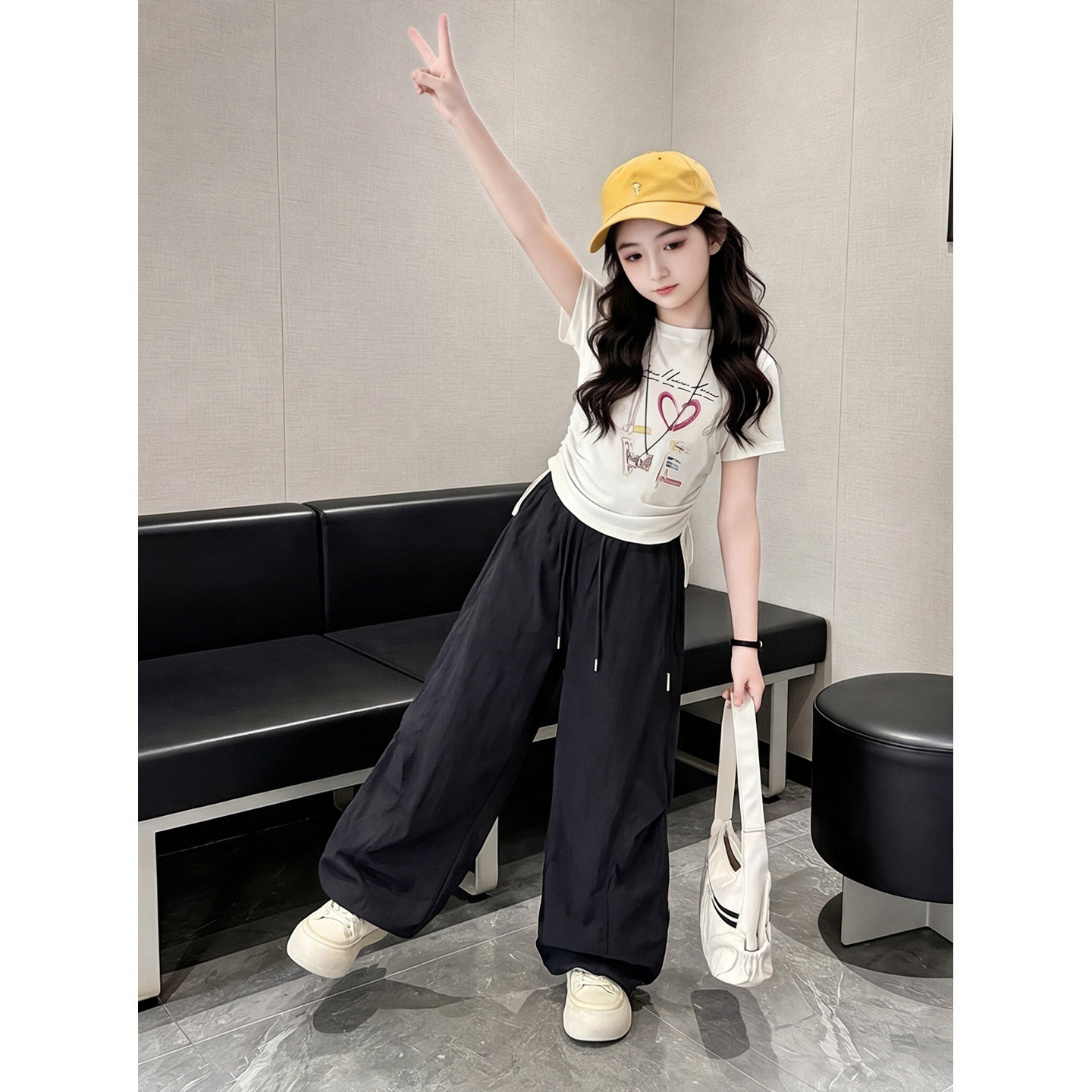 女童裤子夏季薄款女大童韩版速干裤儿童休闲裤女孩夏天冰丝防蚊裤