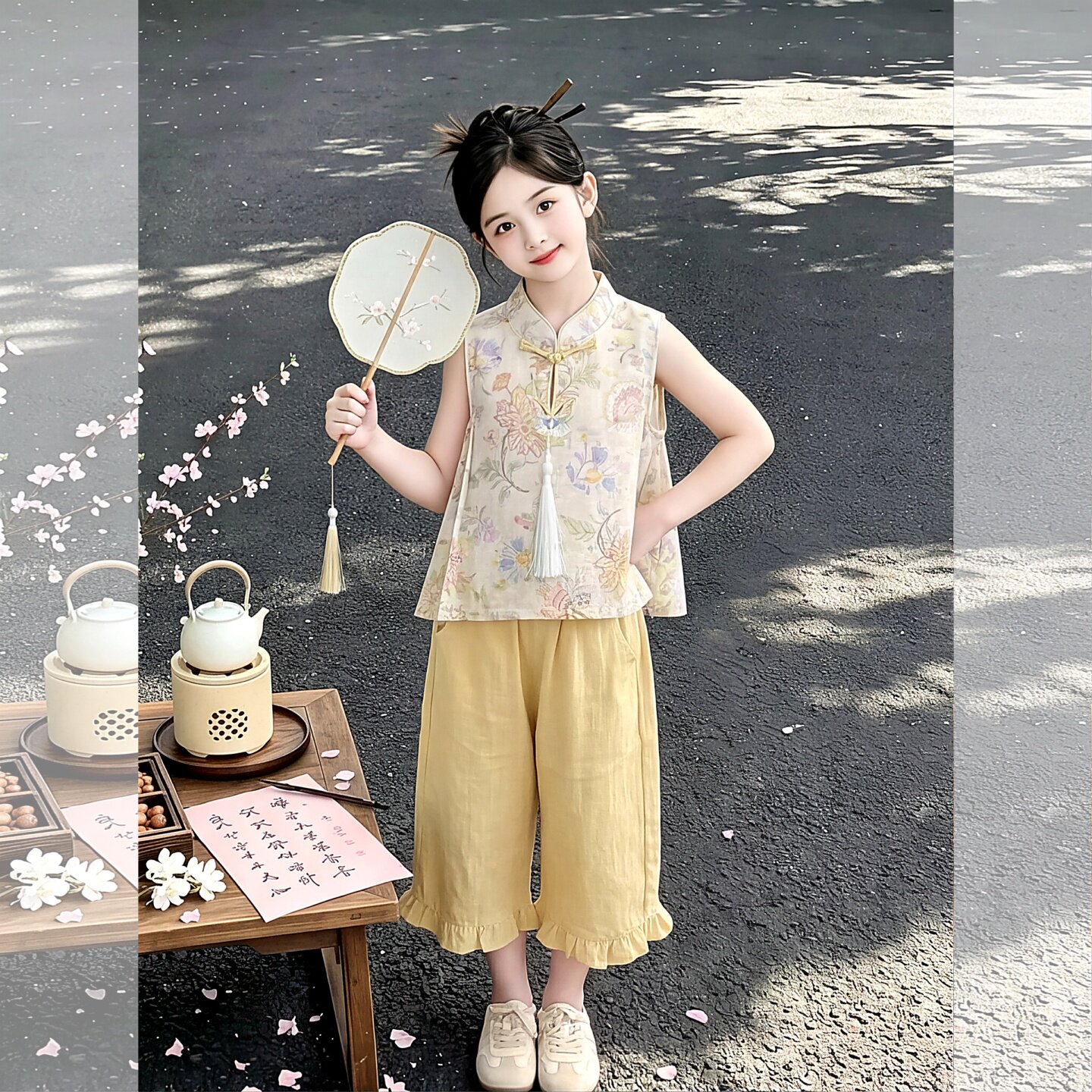 女童新中式汉服中国风夏季套装童