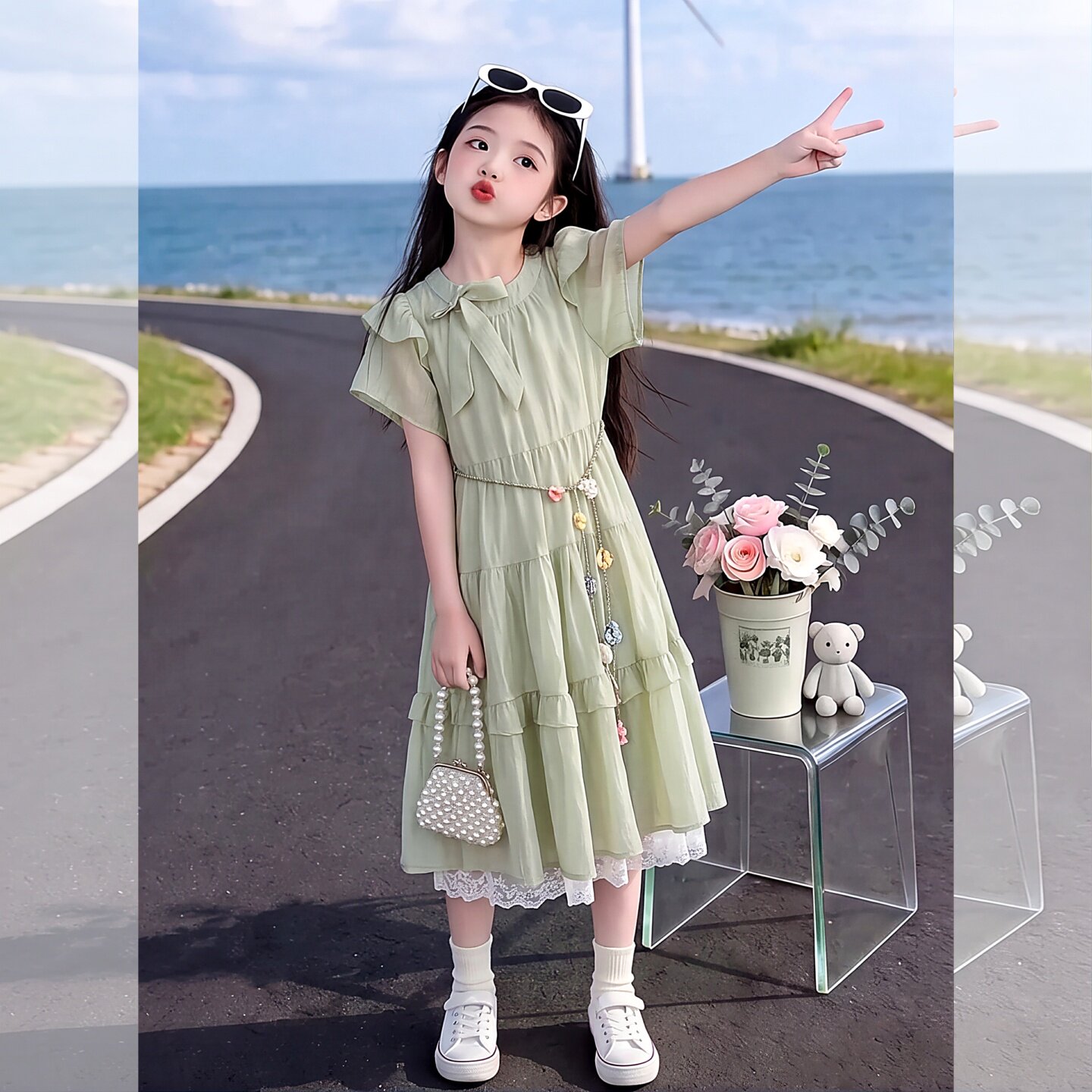 女童夏装连衣裙2026新款儿童洋气