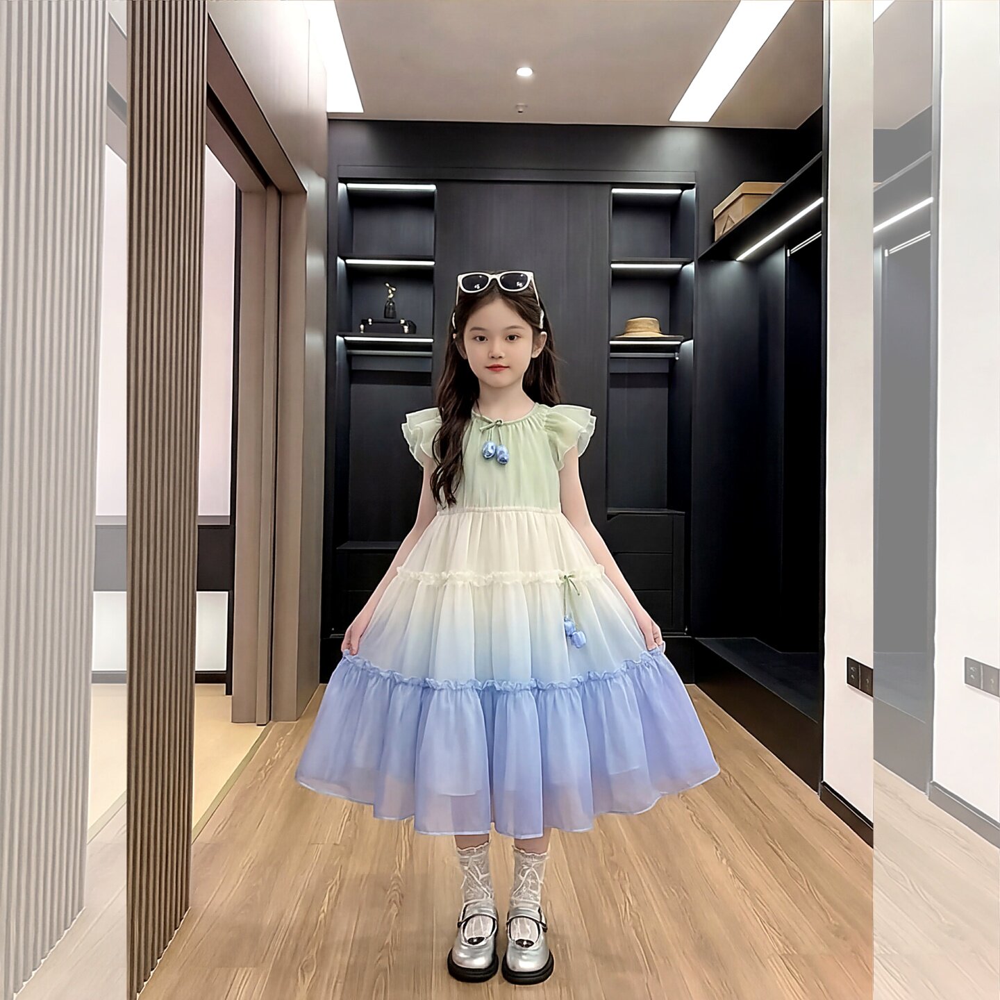女童夏装雪纺连衣裙2026新款洋气