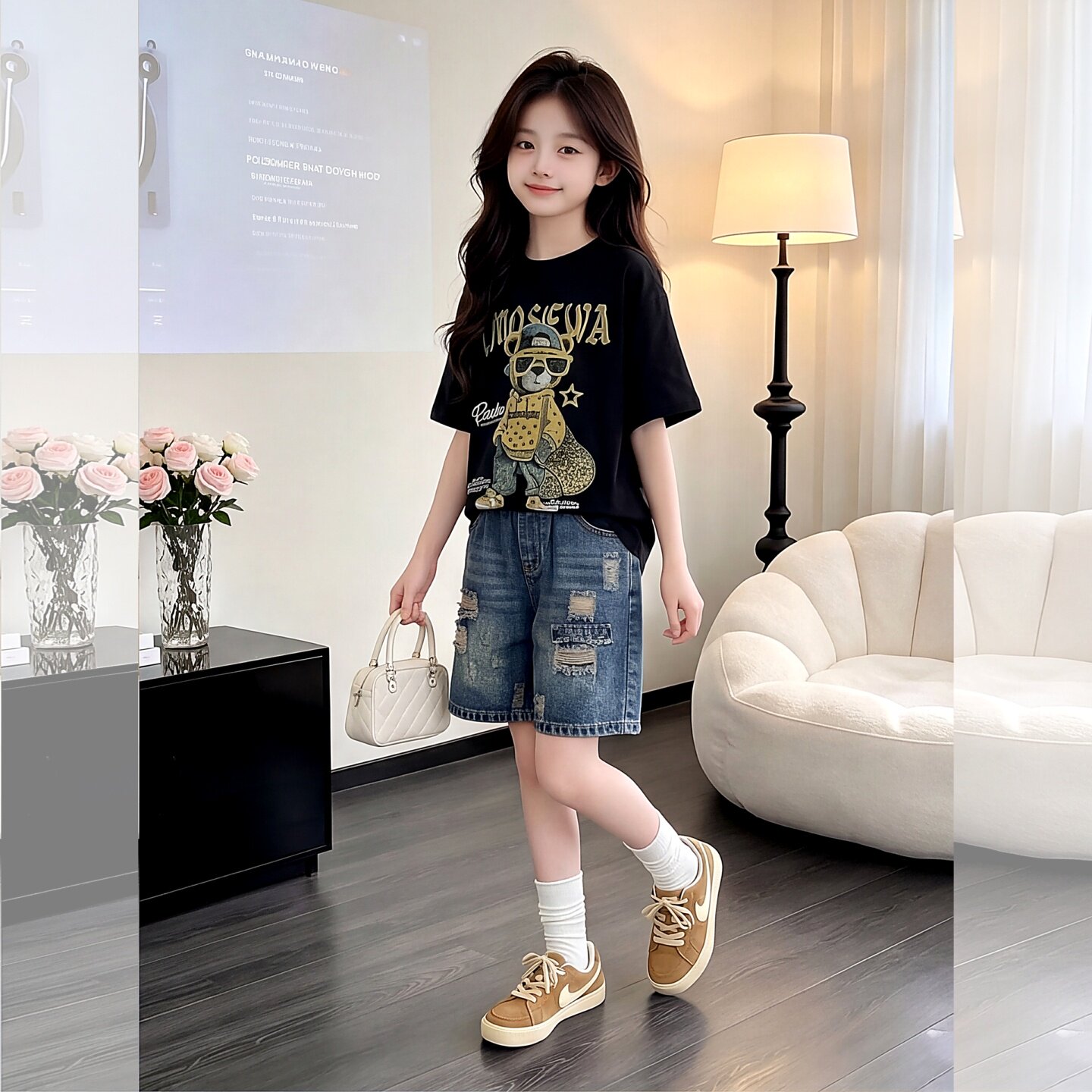 女童夏套装2026超火女童装儿童女