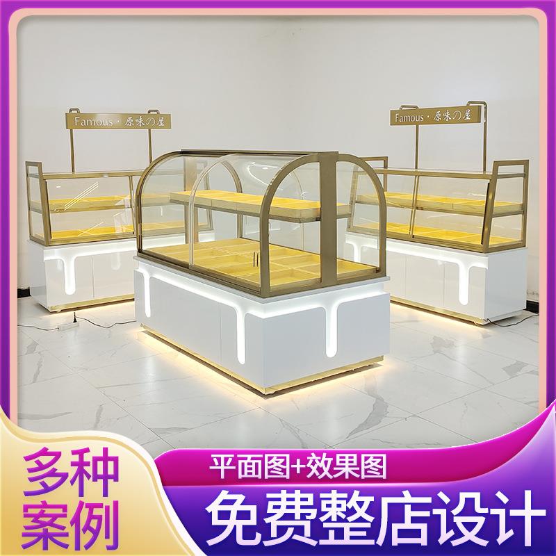 面包柜面包展示柜边柜蛋糕模型展示架商用烘焙店货架弧形中岛柜