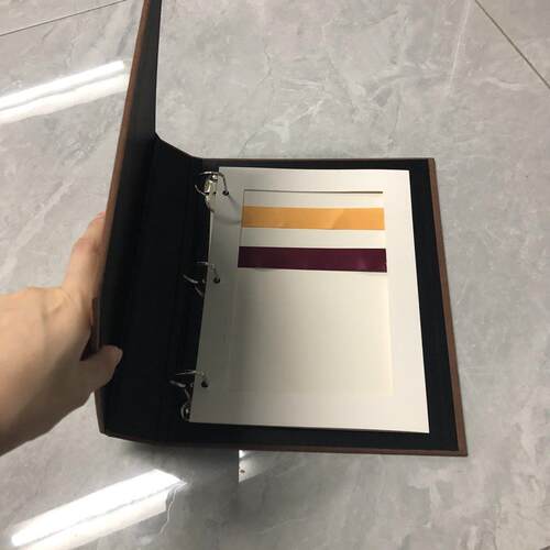 高档布面样卡样品册面料织带色卡本建材金属材料展示册产品样卡本