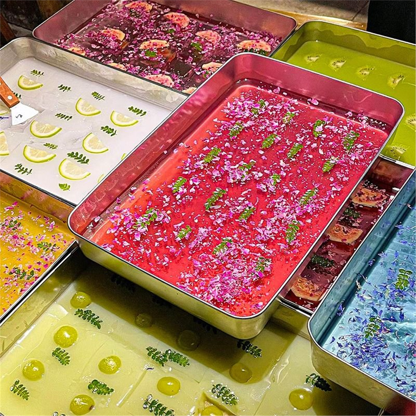 水果冰粉盘子商用摆摊专托
