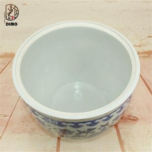 陶瓷油罐圆形米缸猪青花大口储物坛子坛景德镇瓷缸罐大号带盖腌菜