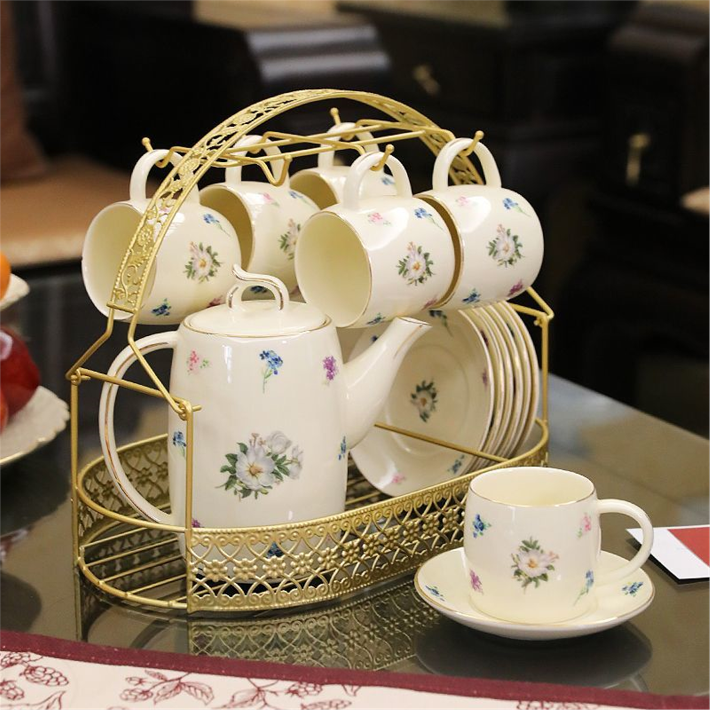 结婚咖啡杯套装家用茶具送礼全套欧式一整套法式宫廷茶壶茶杯轻奢